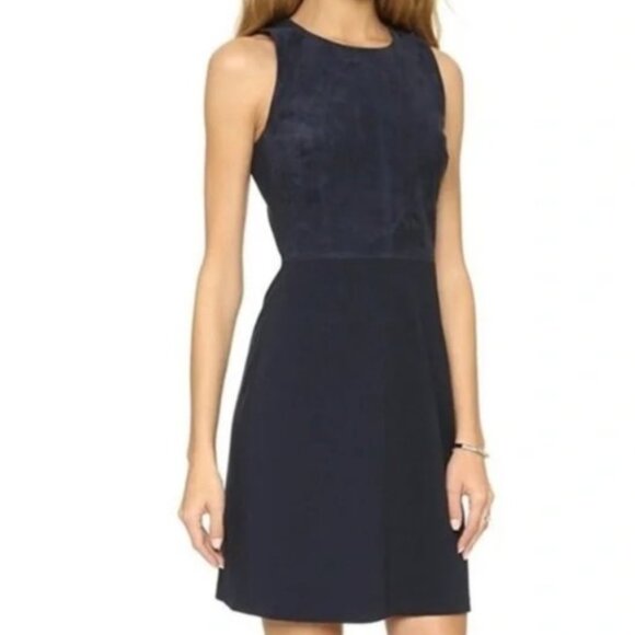 Theory | Jinxil K Suede Combo Sheath Dress 6 - Picture 3 of 8
